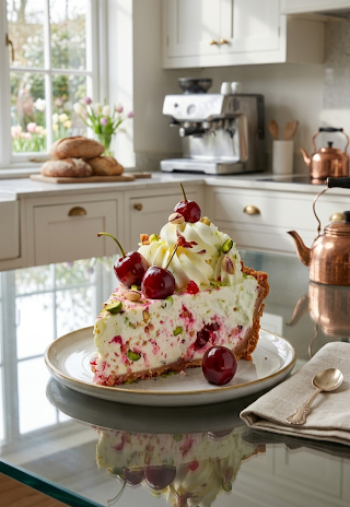 This cherry pistachio cheesecake recipe is perfect for summer