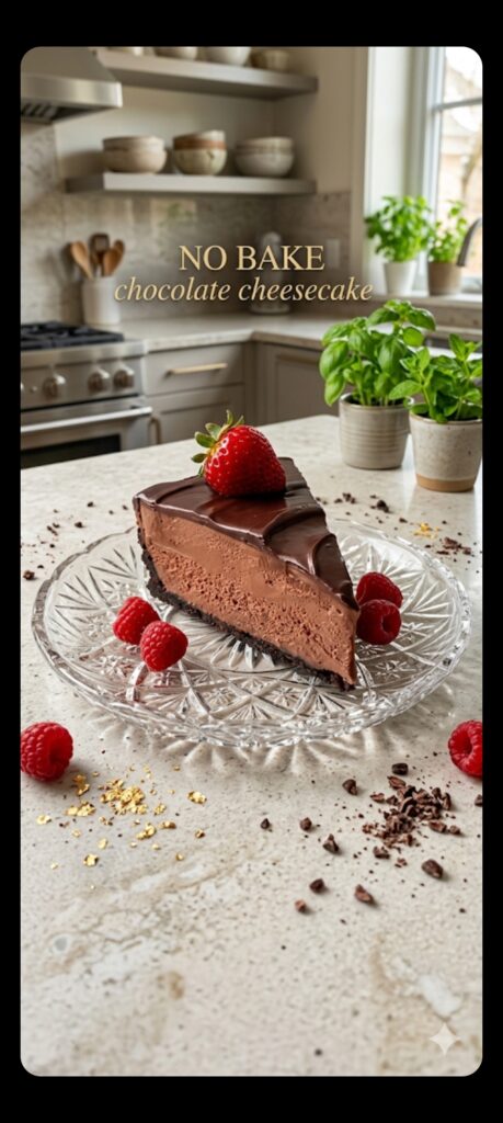 No-Bake Chocolate Cheesecake