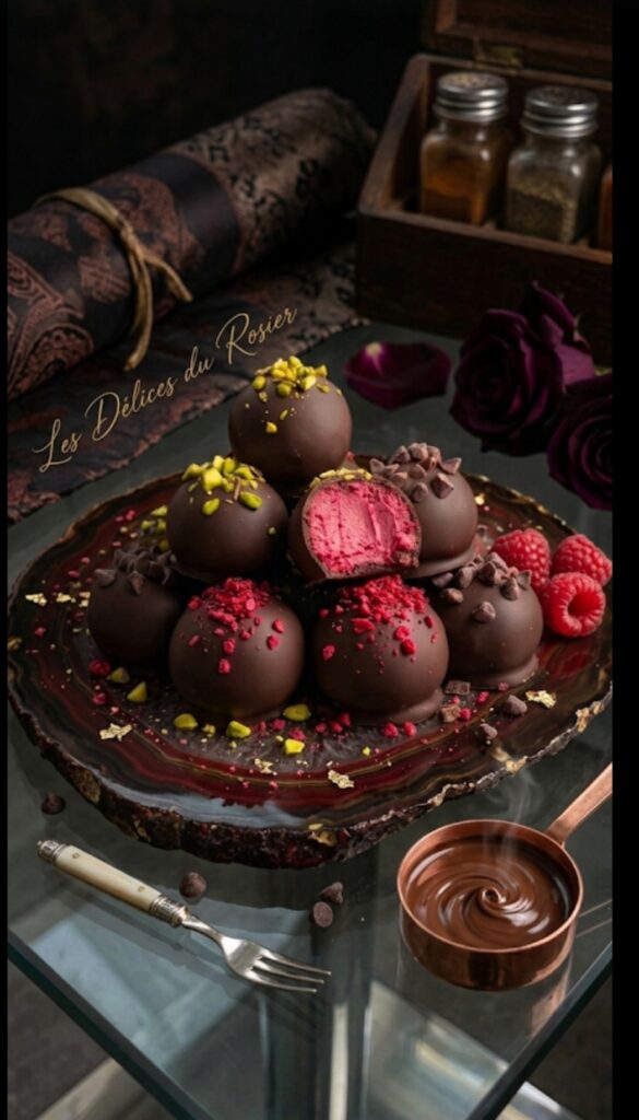 Homemade Raspberry Truffles