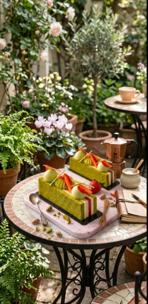 Pistachio Strawberry Entremet Pistachio Strawberry Entremet