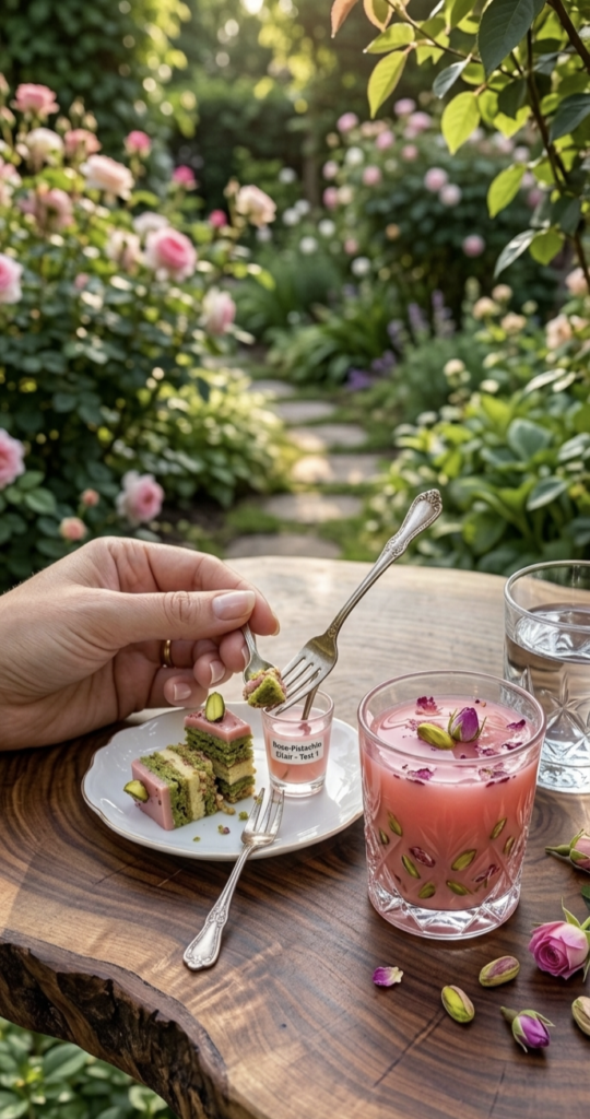 Pistachio Rose Layer Cake