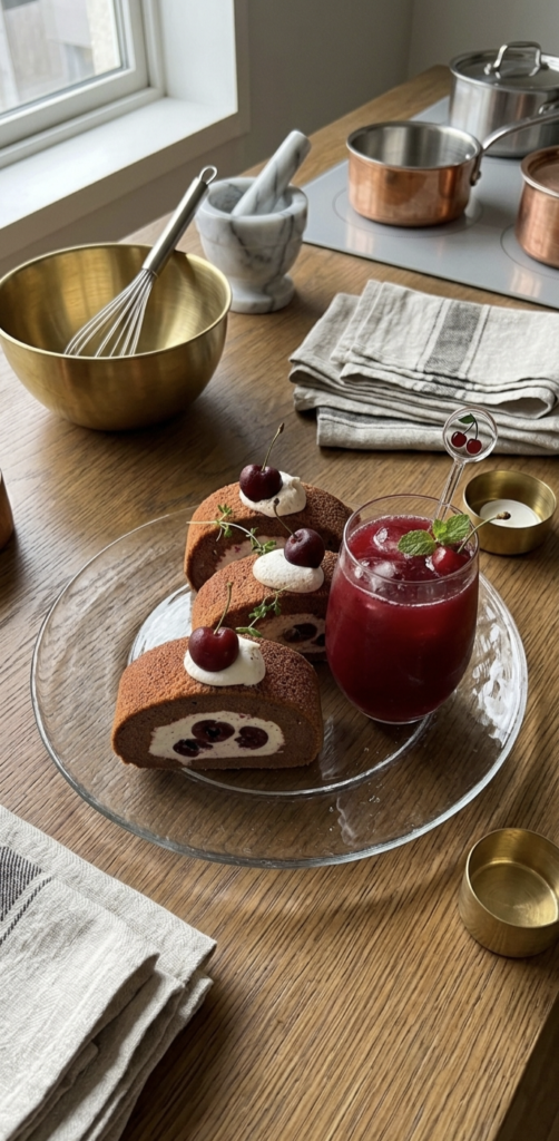 Black Forest Roll Cake.