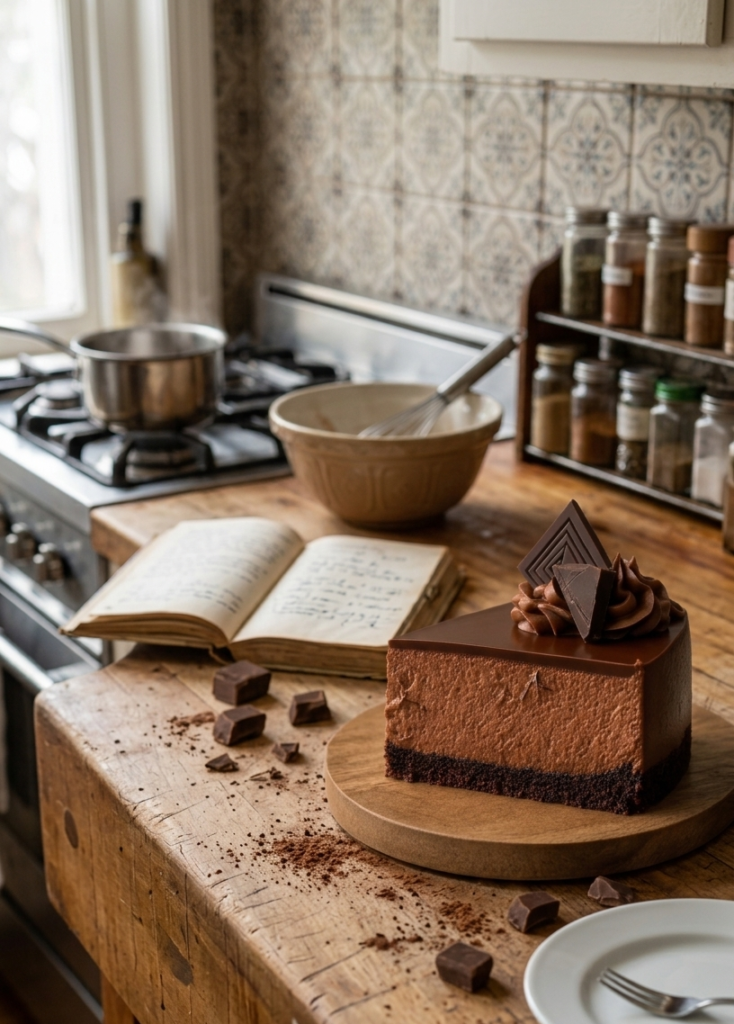 Easy No-Bake Chocolate Mousse Cake