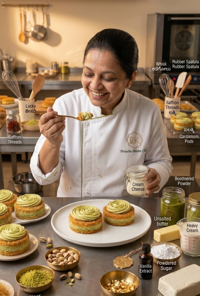 Dubai Kunafa Pistachio Mini Cheesecake