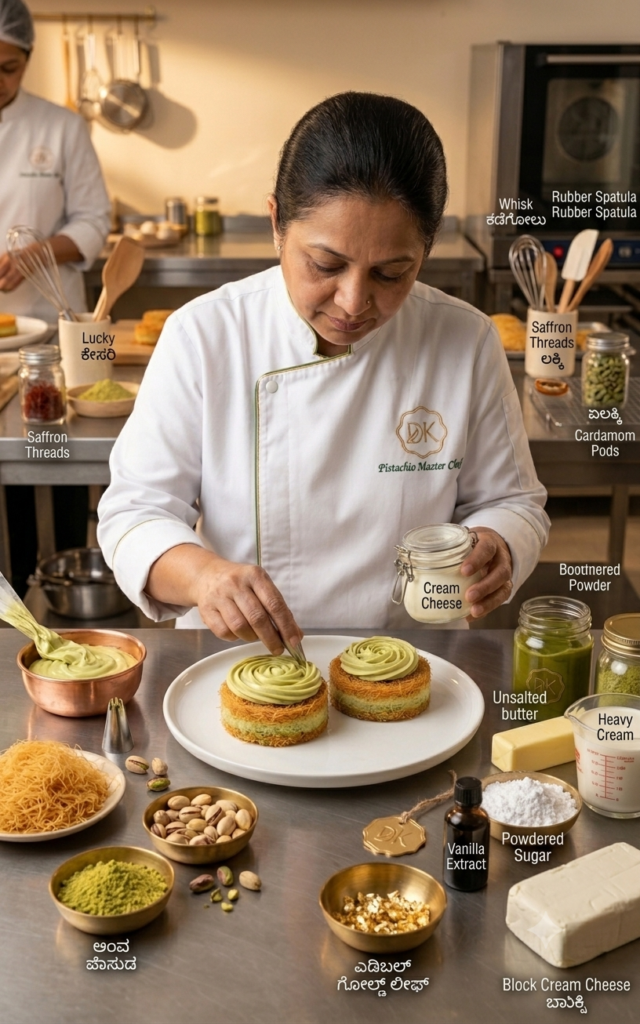 Dubai Kunafa Pistachio Mini Cheesecake
