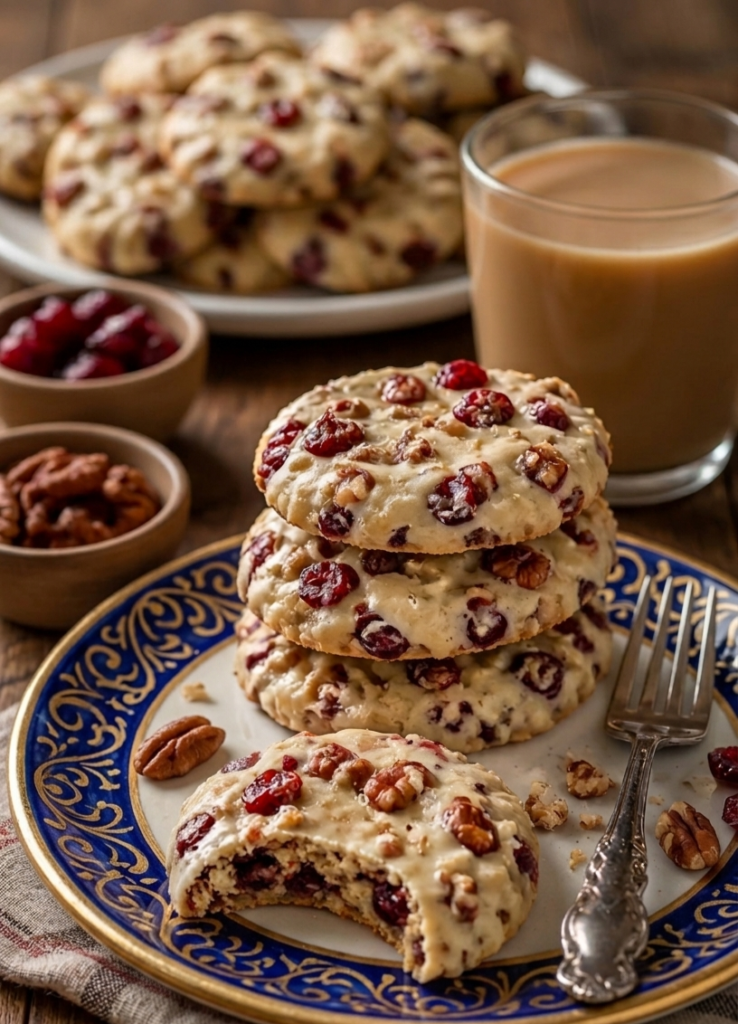 Cranberry Pecan Praline Cookies