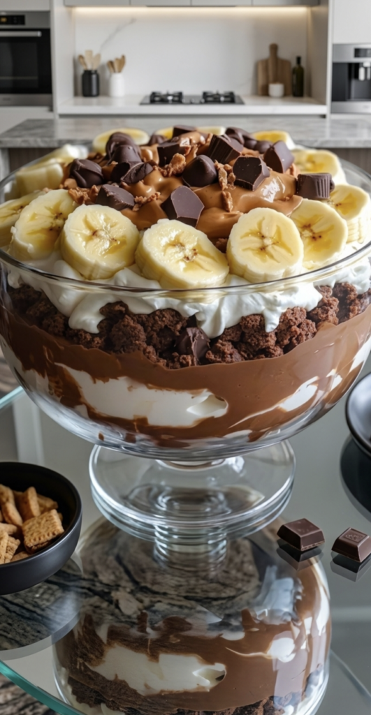 No-Bake Peanut Butter Chocolate Trifle