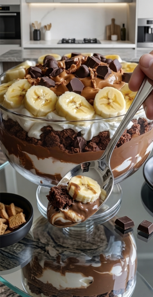 No-Bake Peanut Butter Chocolate Trifle