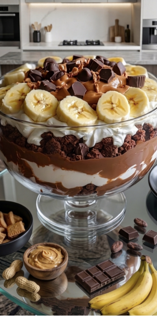 No-Bake Peanut Butter Chocolate Trifle