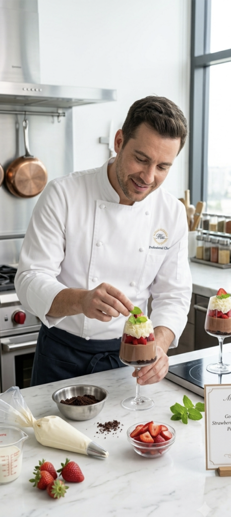 Chocolate Strawberry Mousse Parfait