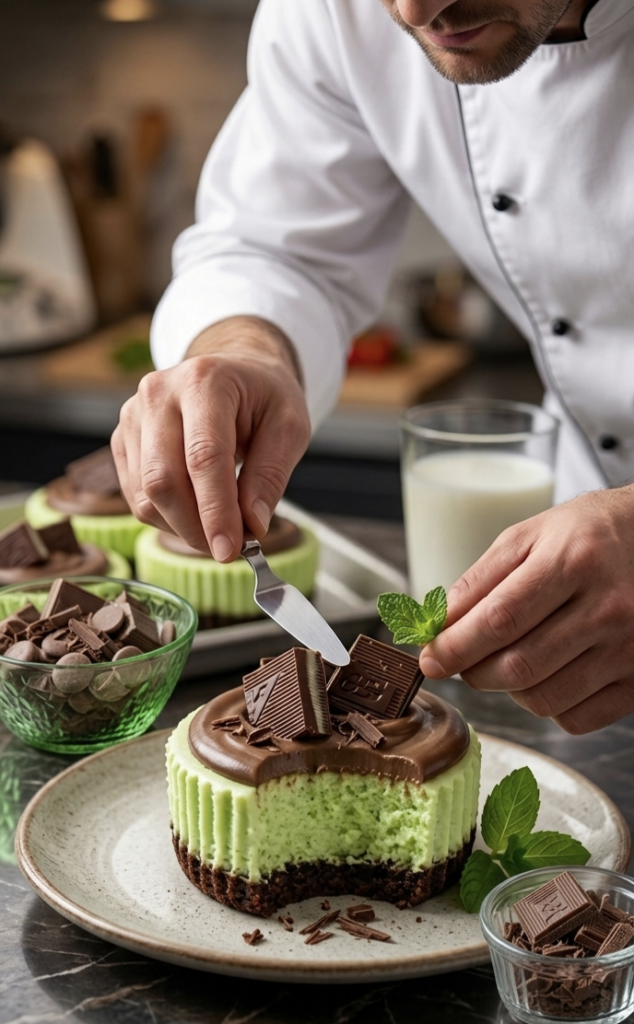 ​Mini Andes Mint Cheesecakes