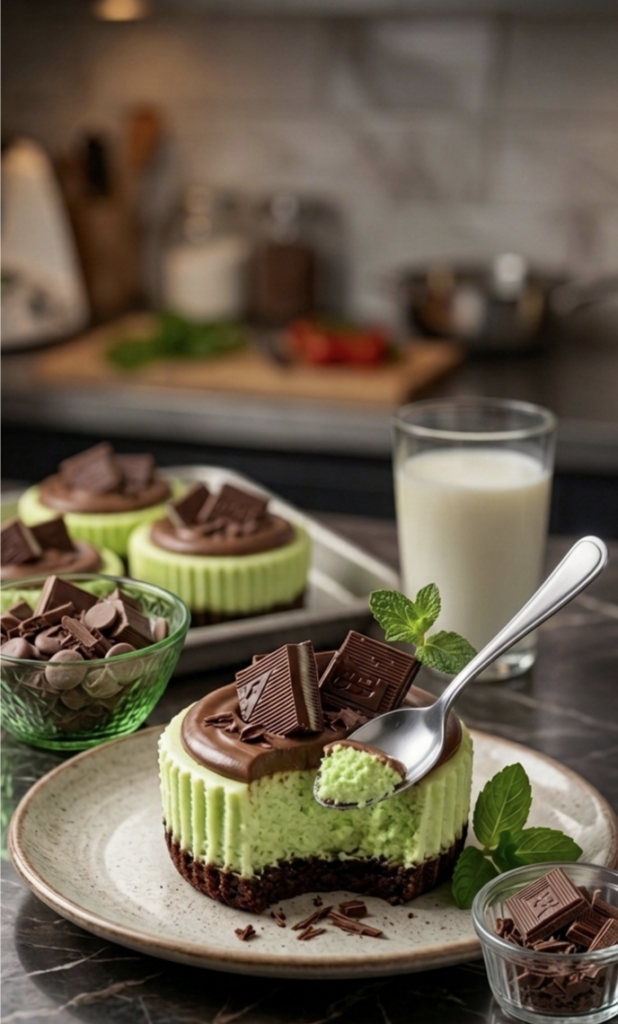 ​Mini Andes Mint Cheesecakes