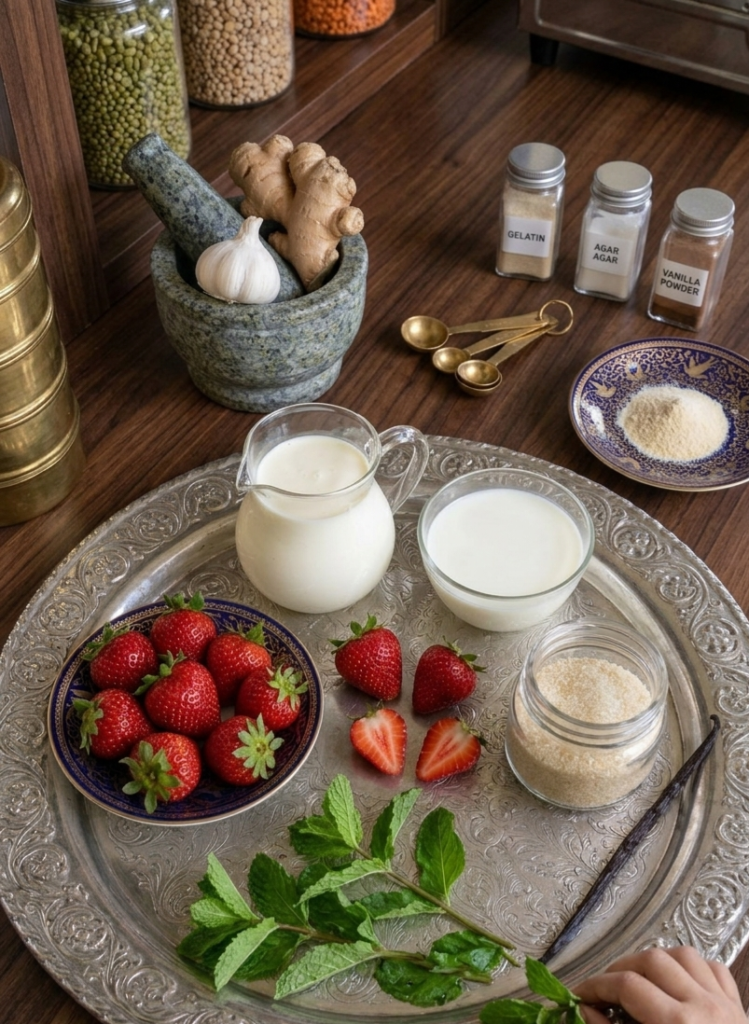 White Chocolate Strawberry Panna Cotta