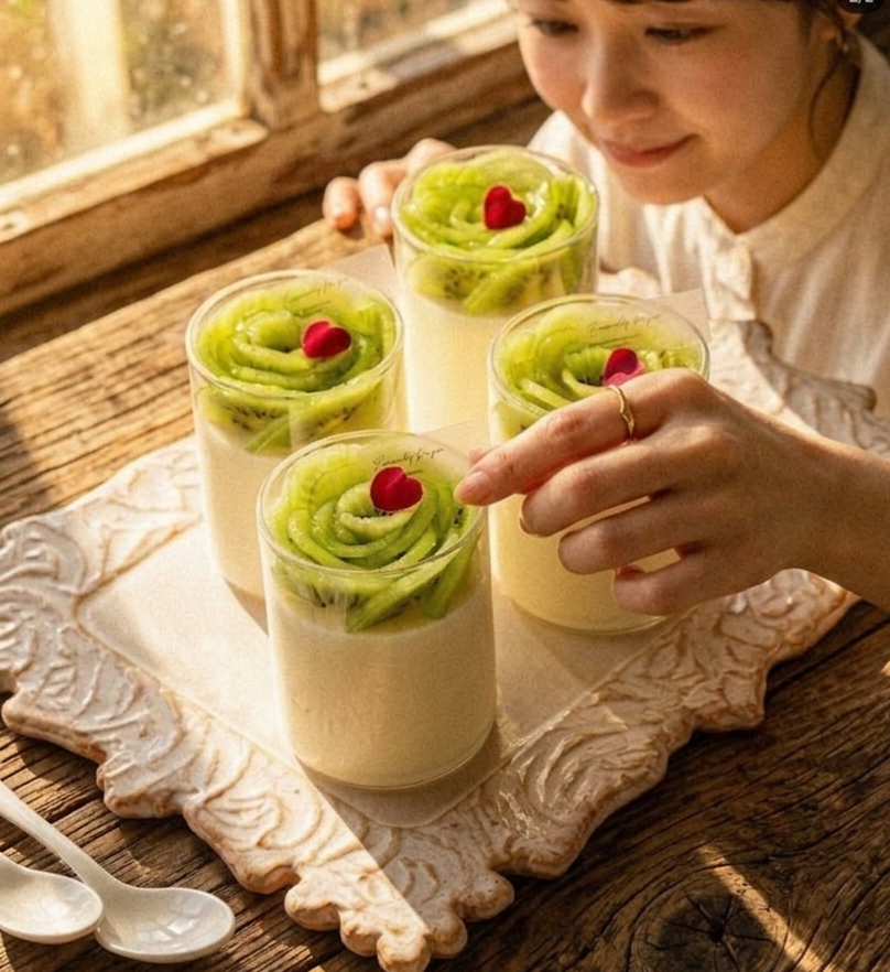 Kiwi Panna Cotta