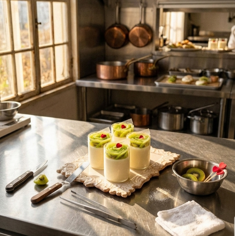 Kiwi Panna Cotta