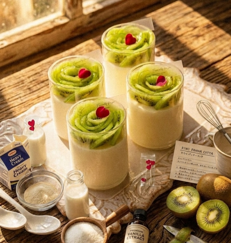 Kiwi Panna Cotta